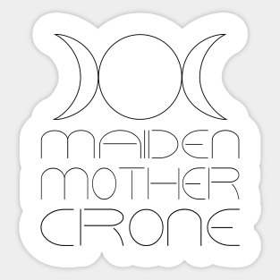 Maiden Mothe Crone, Tripple Goddess Symbol Sticker